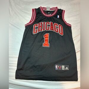 Adidas Black and Red Chicago Jersey